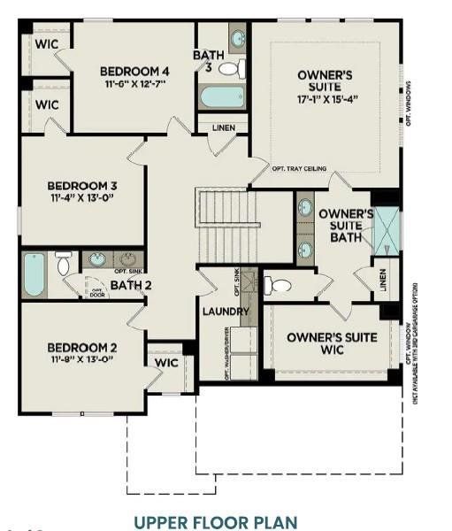 2D floor plan layout of this home in Cedar Farms, Winder, GA (Image 3).