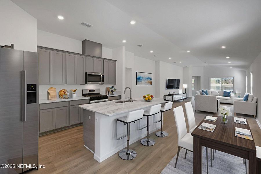 Furnished interior view inside a new home in Cedar Creek, Jacksonville (Image 10).