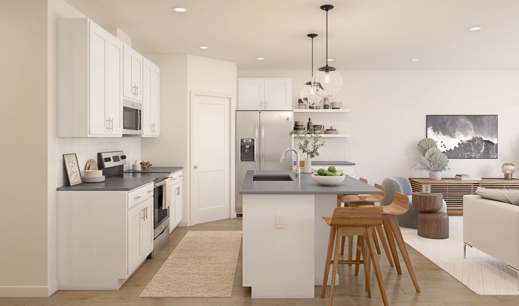 Furnished interior view inside a new home in Aspire at Palm Bay, Palm Bay (Image 3). Furnished interior view inside a new home in Aspire at Palm Bay, Palm Bay (Image 3).