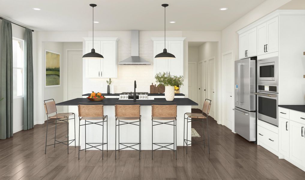Furnished interior view inside a new home in K. Hovnanian's® Four Seasons at Lakes of Cane Bay, Summerville (Image 9).