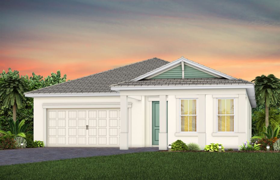 Representative exterior photo of a completed home built from the Coral by Pulte Homes in SeaFlower, Bradenton, FL (Image 16).