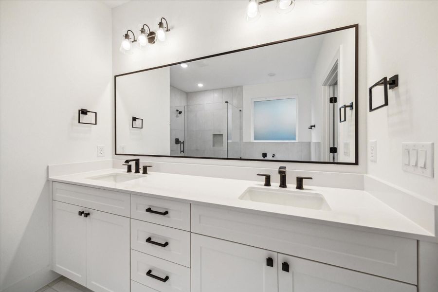 Furnished interior in a model home at The Heights Haus Collection in Houston (Image 6).