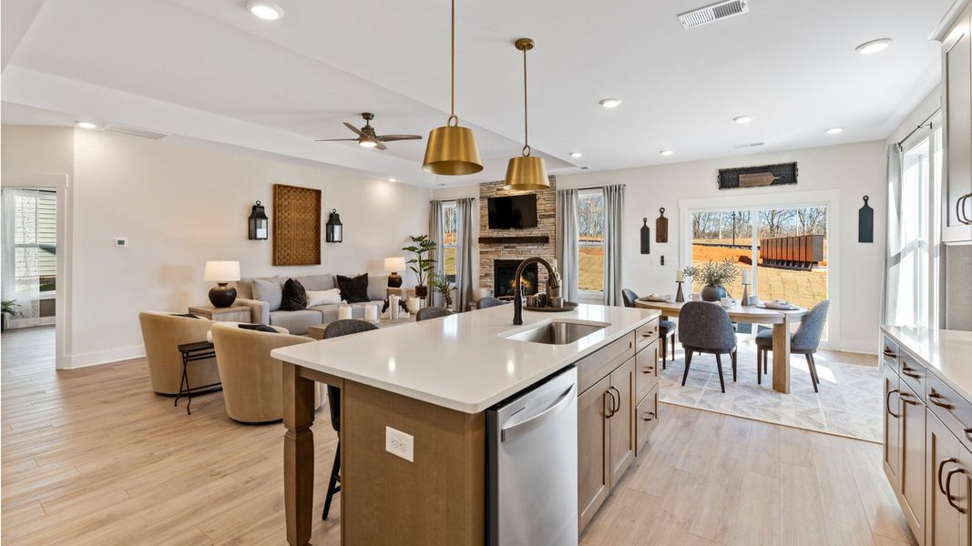 Representative furnished interior of a home built from the Middleton by DRB Homes in Pelham Crossing, Greenville (Image 3).