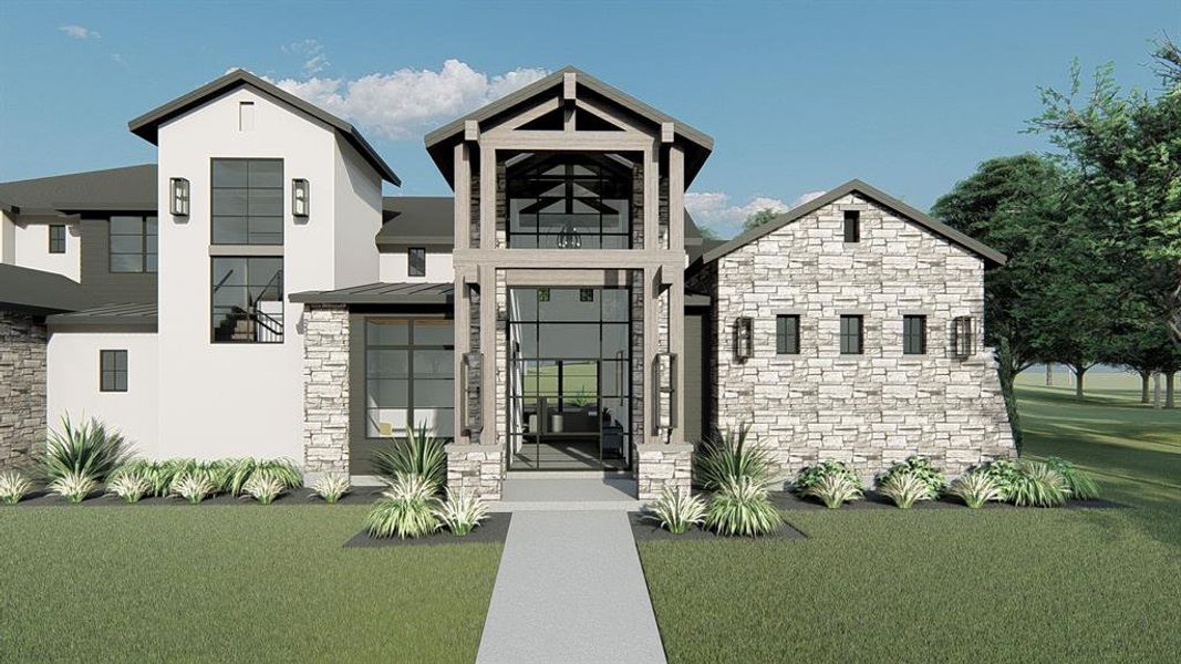 Front exterior of a new home in , Keller, TX, highlighting curb appeal (Image 6).