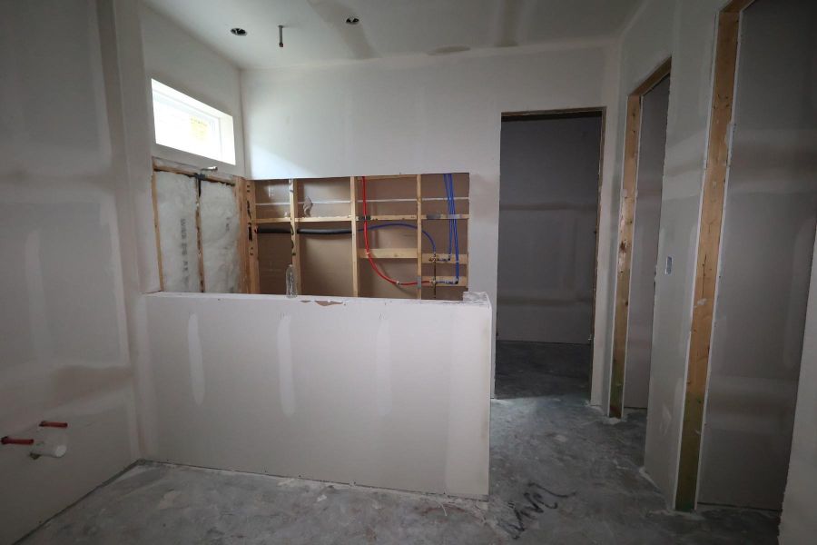 In-progress construction of a new home in Bridgeland Central: Emerald Heights - Enclave Row Collection, Cypress, TX (Image 4).