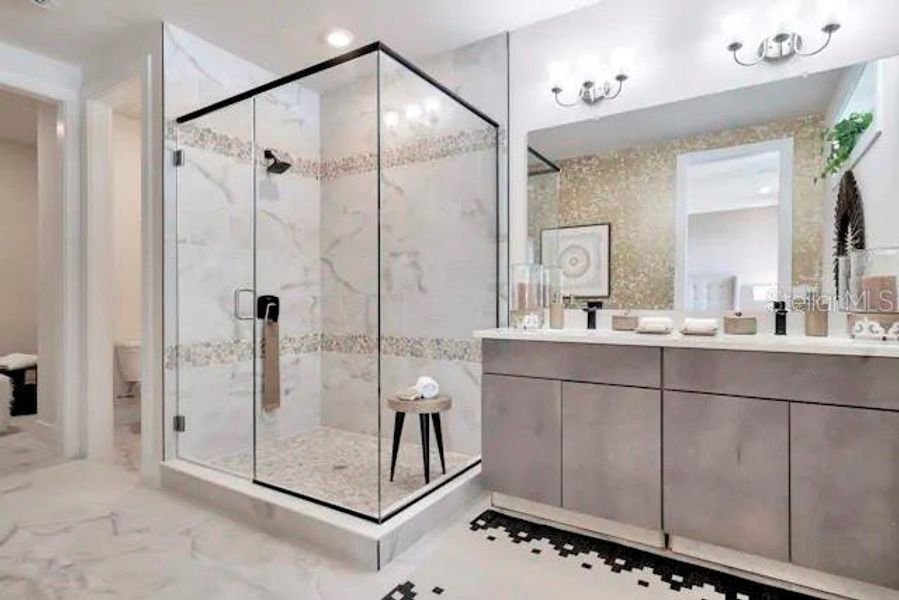 Furnished interior view inside a new home in Lagoon Residences at Epperson, Wesley Chapel (Image 7).