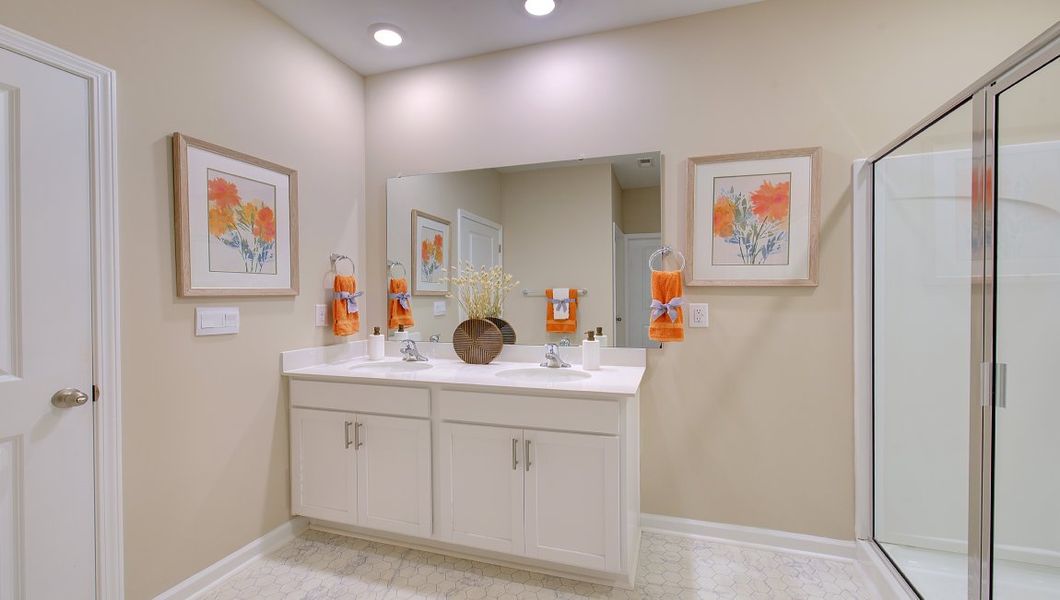 Furnished interior view inside a new home in Tap Root Farms, Fletcher (Image 24). Furnished interior view inside a new home in Tap Root Farms, Fletcher (Image 24).