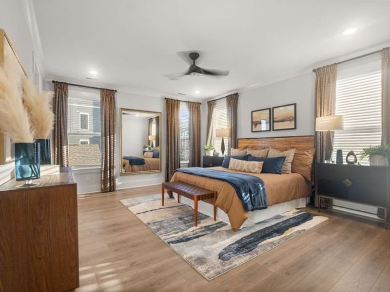 Representative furnished interior of a home built from the Charlotte II by True Homes in Colvin Park, Rock Hill (Image 23).