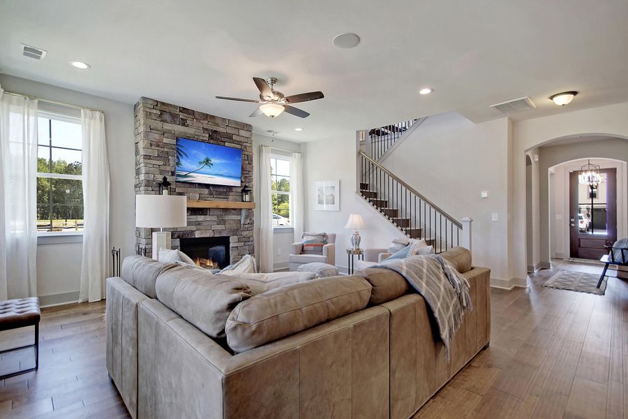 Furnished interior view inside a new home in Creek Pointe, Moncks Corner (Image 38). Furnished interior view inside a new home in Creek Pointe, Moncks Corner (Image 38).