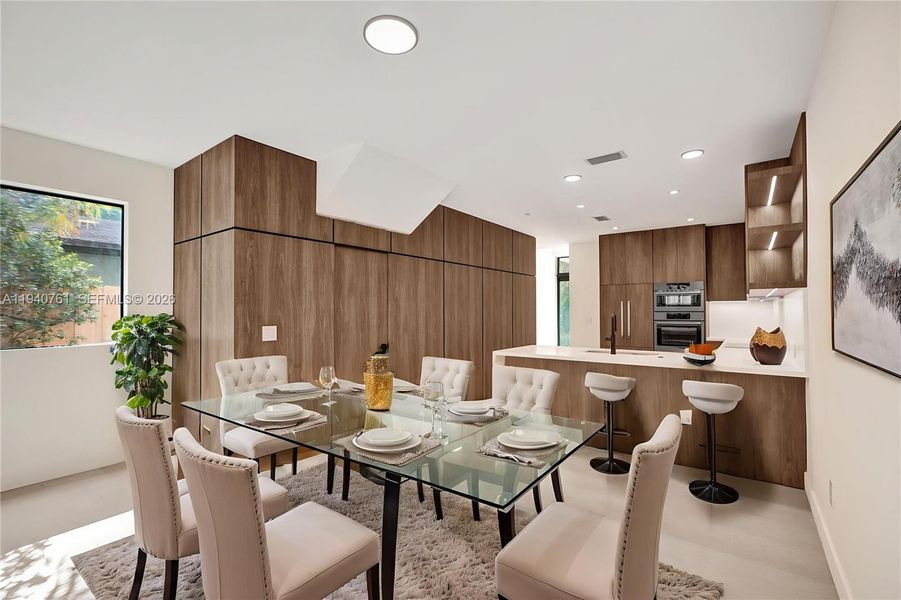 Furnished interior view inside a new home in , Miami (Image 12).