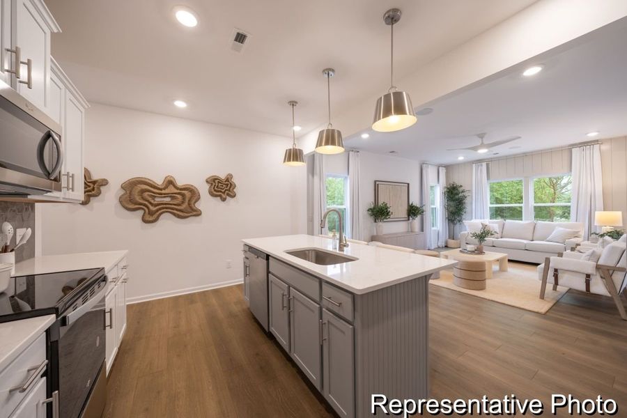 Furnished interior view inside a new home in Covington Ridge Townhomes, Thomasville (Image 2).