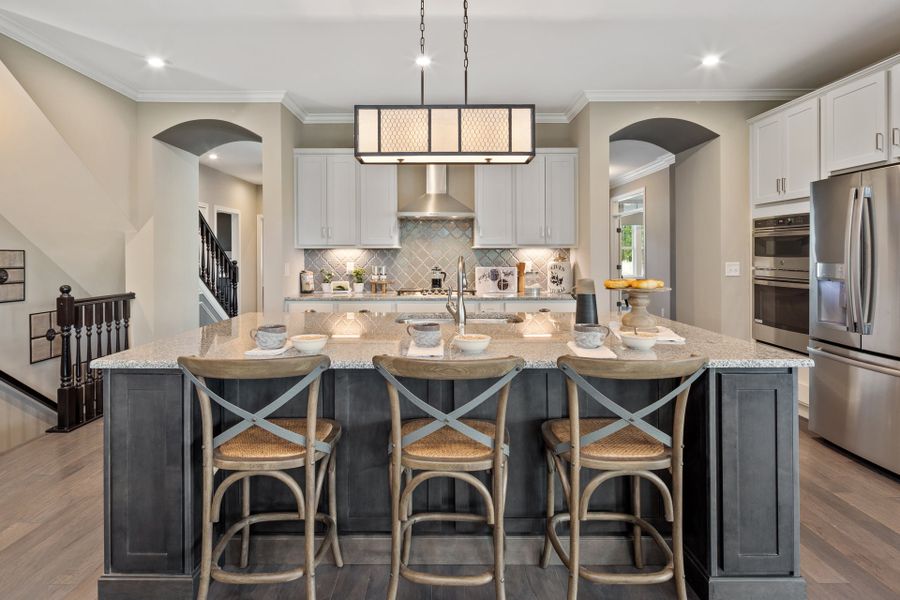 Representative furnished interior of a home built from the Everett by Fischer Homes in Woodberry, Canton (Image 12).