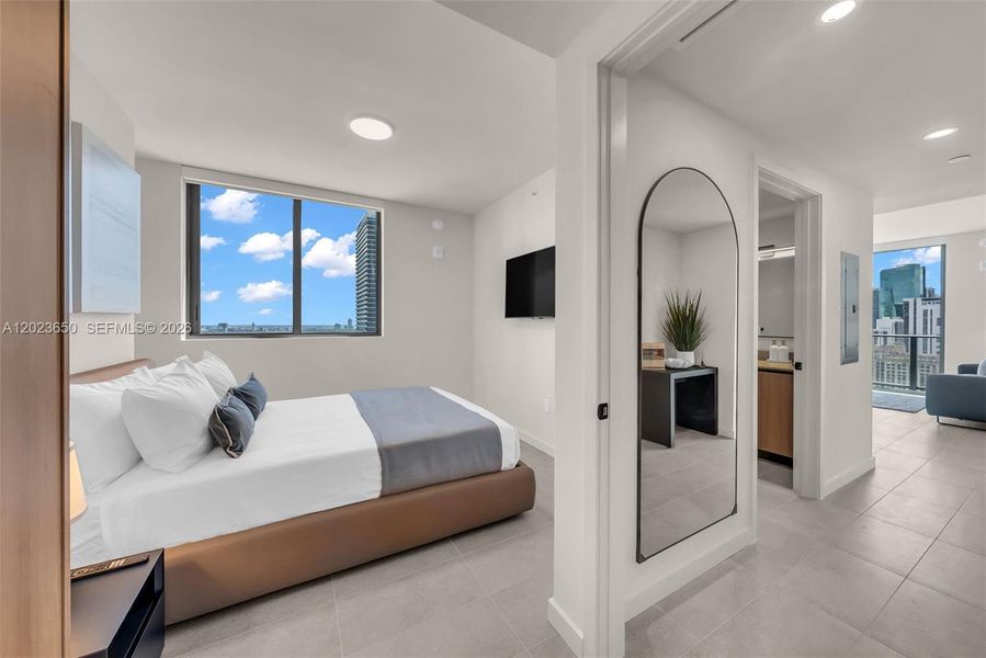 Furnished interior view inside a new home in , Miami (Image 34).