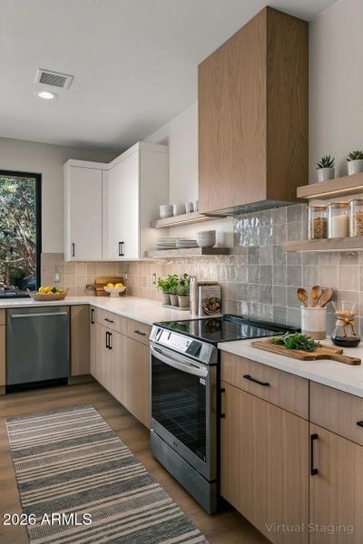 Floating Kitchen Shelves