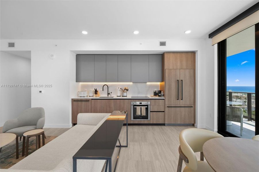 Furnished interior view inside a new home in 72 Park, Miami Beach (Image 17).