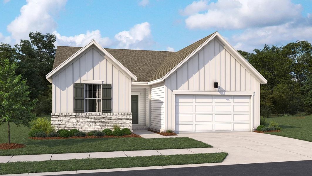 Representative exterior photo of a completed home built from the Canyon II by Ashton Woods in Cane Ridge Single-Family, Antioch, TN (Image 1).