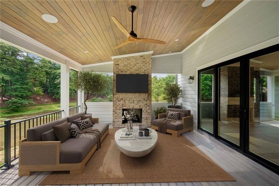 Exterior details and patio area of a home in , Roswell (Image 23).