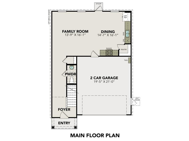 2D floor plan layout for the The Trinity C by Davidson Homes LLC in Applewhite Meadows, San Antonio, TX (Image 3). 2D floor plan layout for the The Trinity C by Davidson Homes LLC in Applewhite Meadows, San Antonio, TX (Image 3).