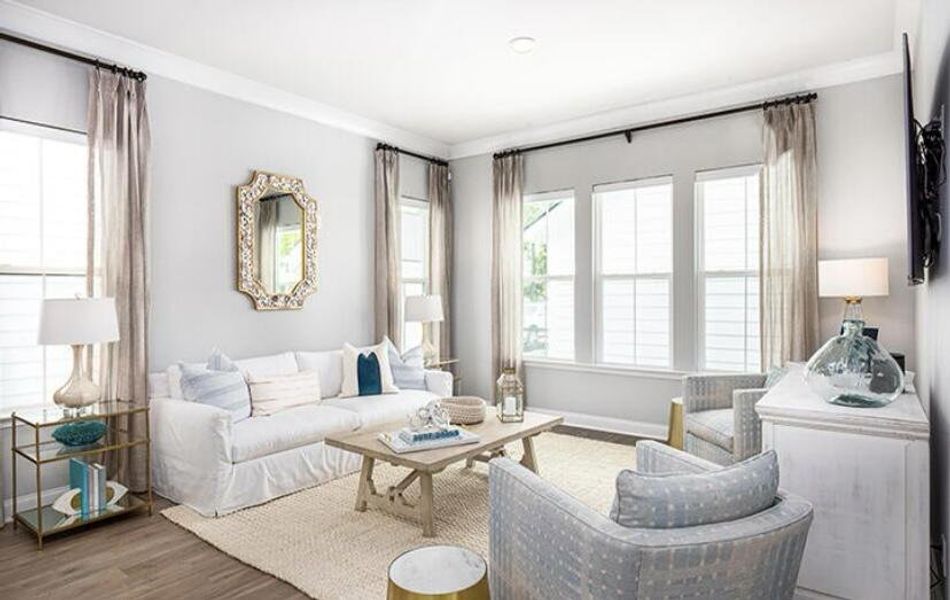 Furnished interior view inside a new home in Sweetgrass at Summers Corner, Summerville (Image 7).