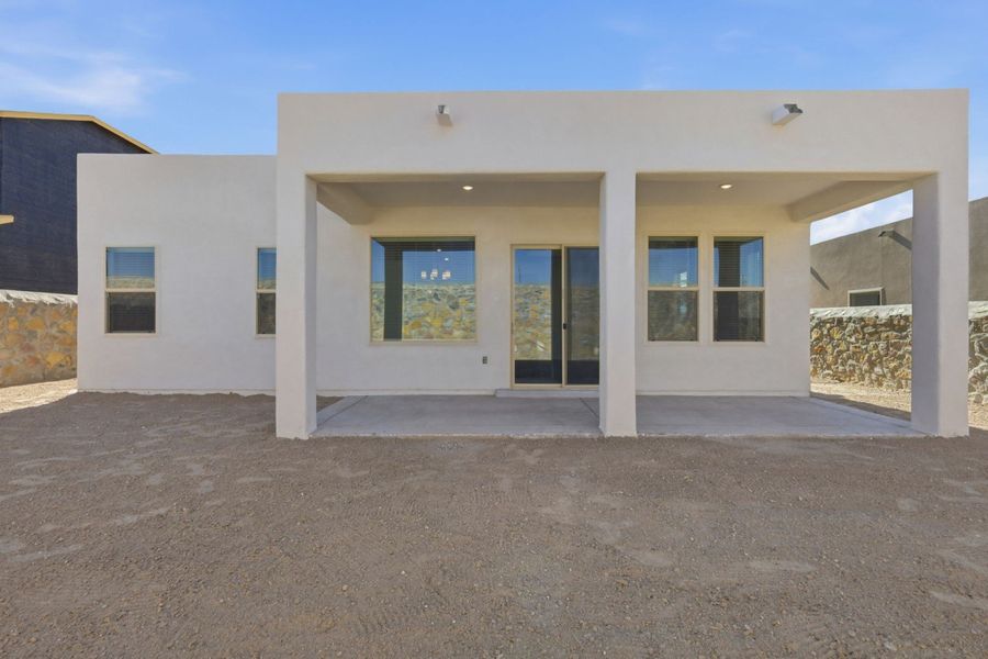 Exterior details and patio area of a home in Emerald Estates, El Paso (Image 2).