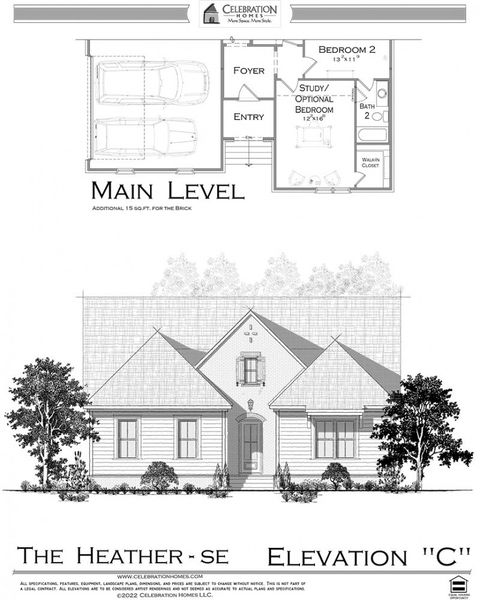 Representative rendering of the exterior for the Heather by Celebration Homes (Image 2). Representative rendering of the exterior for the Heather by Celebration Homes (Image 2).