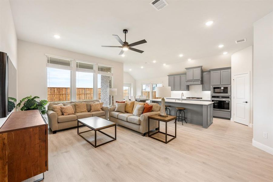 Furnished interior view inside a new home in ArrowBrooke, Aubrey (Image 19).