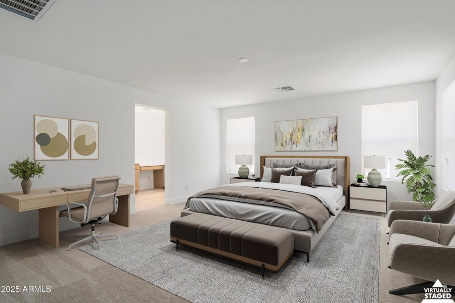 Primary Bedroom - Virtually Staged Primary Bedroom - Virtually Staged