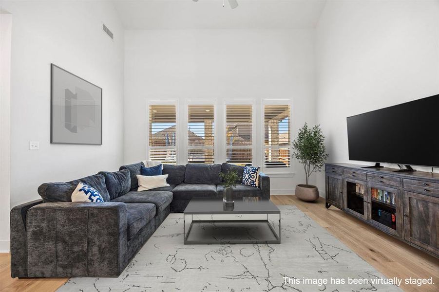 Furnished interior view inside a new home in Thompson Farms: 50ft. lots, Van Alstyne (Image 28).