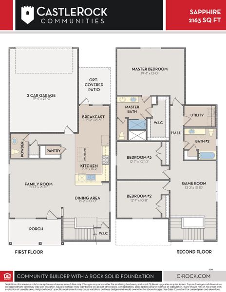 2D floor plan layout for the Sapphire by CastleRock Communities in Whisper South, San Marcos, TX (Image 3). 2D floor plan layout for the Sapphire by CastleRock Communities in Whisper South, San Marcos, TX (Image 3).