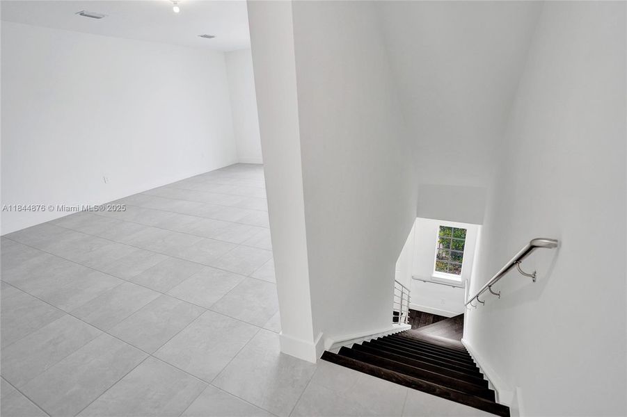 Stairs from first level to second level