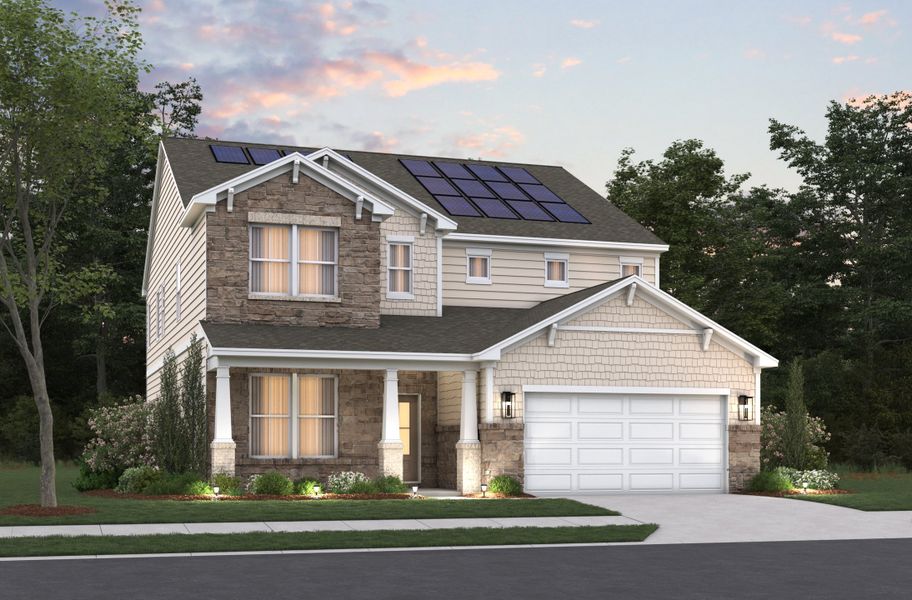 Representative exterior photo of a completed home built from the Plan by Beazer Homes in Wisteria at GreenHouse: Greenhouse - 40' Value, Marietta, GA (Image 2). Representative exterior photo of a completed home built from the Plan by Beazer Homes in Wisteria at GreenHouse: Greenhouse - 40' Value, Marietta, GA (Image 2).