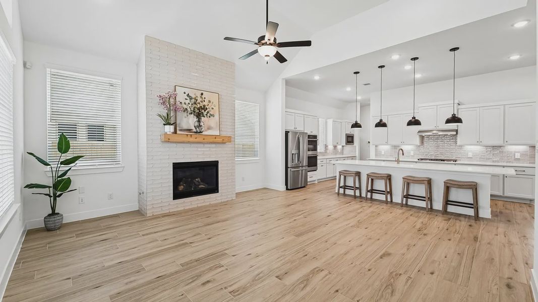 Representative furnished interior of a home built from the Cayman by Chesmar Homes in Crescent Bluff, Georgetown (Image 6).