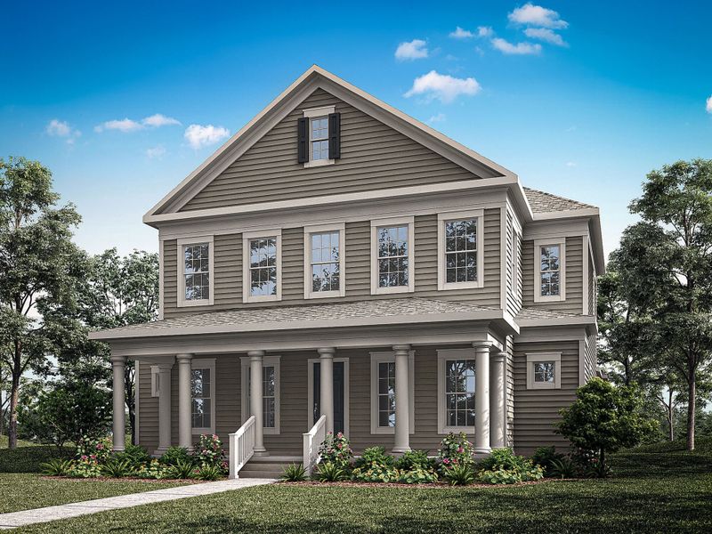 Representative exterior photo of a completed home built from the Marco by Mattamy Homes in Celebration - Island Village, Celebration, FL (Image 2). Representative exterior photo of a completed home built from the Marco by Mattamy Homes in Celebration - Island Village, Celebration, FL (Image 2).