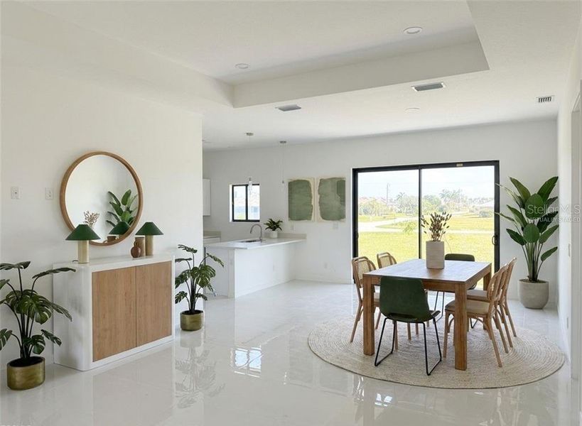 Furnished interior view inside a new home in , Cape Coral (Image 10).