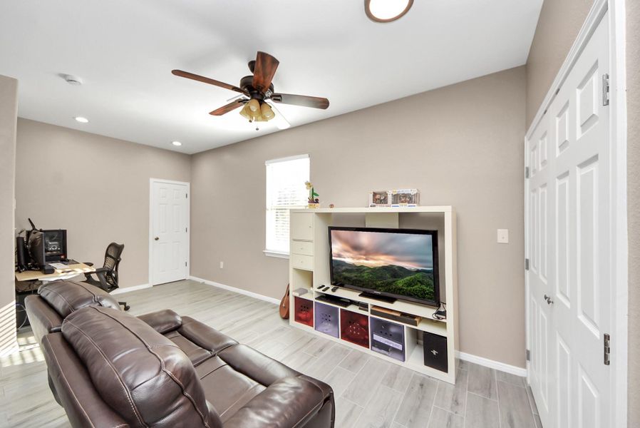 Living area and workspace in ADU