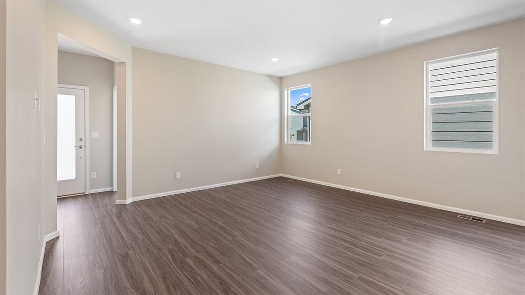 Spacious, unfurnished interior of a new home in Woodrose at Painted Prairie, Aurora (Image 7).