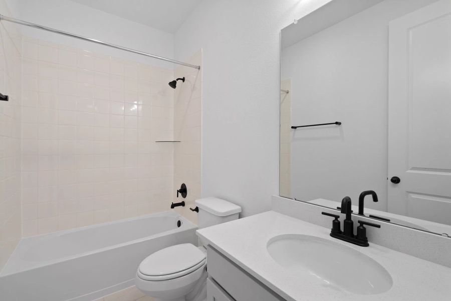 Second bath. Note: Sample product photo. Actual exterior and interior selections may vary by homesite. Photo may be virtually staged