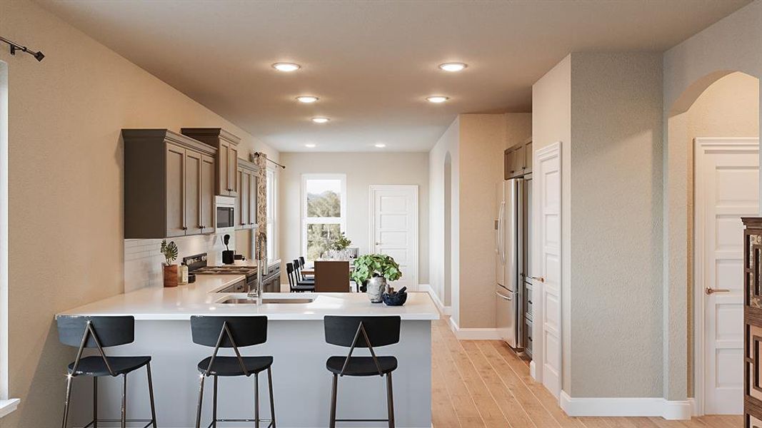 Beazer Homes Treeline Salado Floorplan. This is not a photo of the actual home, but is a photo of the Salado floorplan.