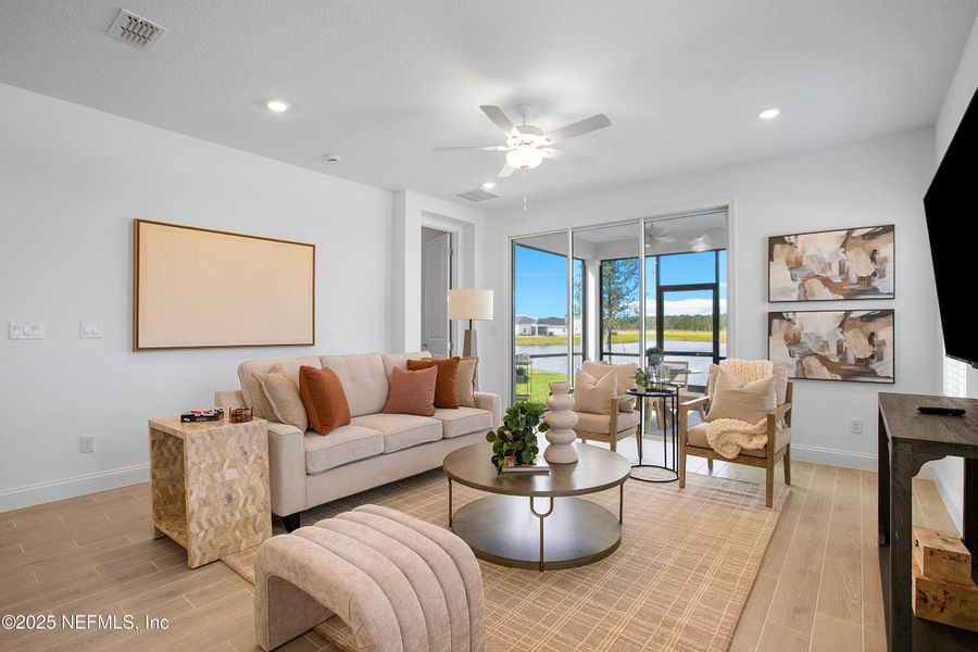 Furnished interior view inside a new home in Stillwater | Active Adult 55+: Stillwater (40s) - Royal Collection, St. Johns (Image 11). Furnished interior view inside a new home in Stillwater | Active Adult 55+: Stillwater (40s) - Royal Collection, St. Johns (Image 11).