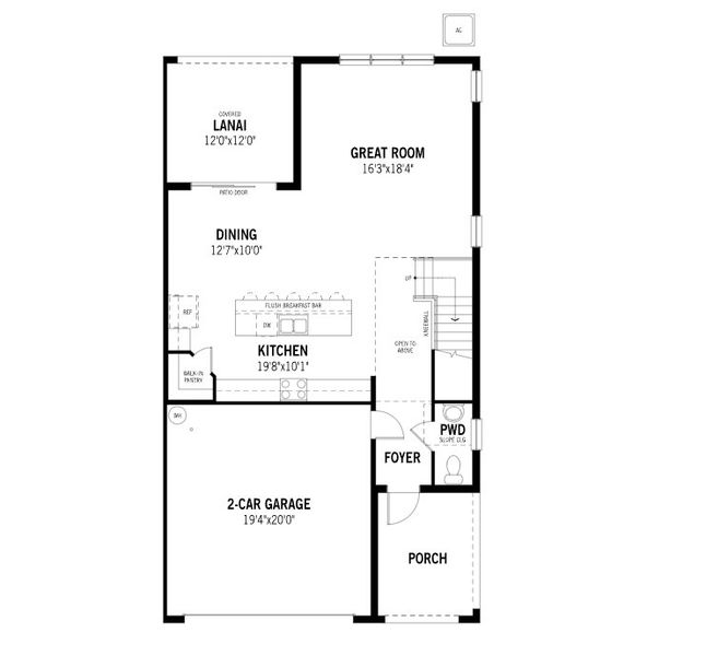 2D floor plan layout of this home in Avila, Jensen Beach, FL (Image 2).