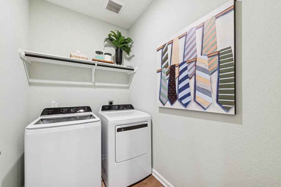 Utility Room. Sample image for illustration; upgrades, options, and colors may vary.