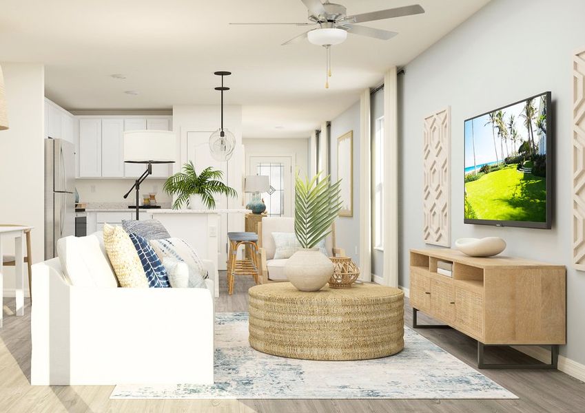 The cozy family room The cozy family room