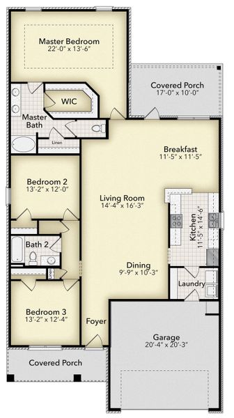 2D floor plan layout of this home in Lago Mar, La Marque, TX (Image 3). 2D floor plan layout of this home in Lago Mar, La Marque, TX (Image 3).