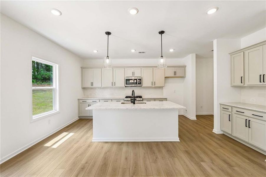 Furnished interior view inside a new home in Eastlyn Crossing, Flowery Branch (Image 6). Furnished interior view inside a new home in Eastlyn Crossing, Flowery Branch (Image 6).