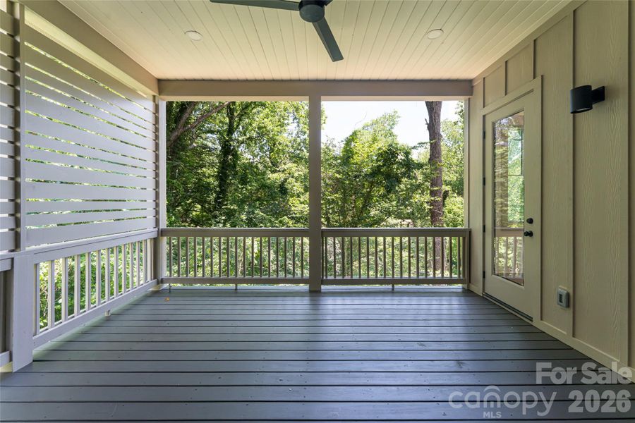 Main level covered porch