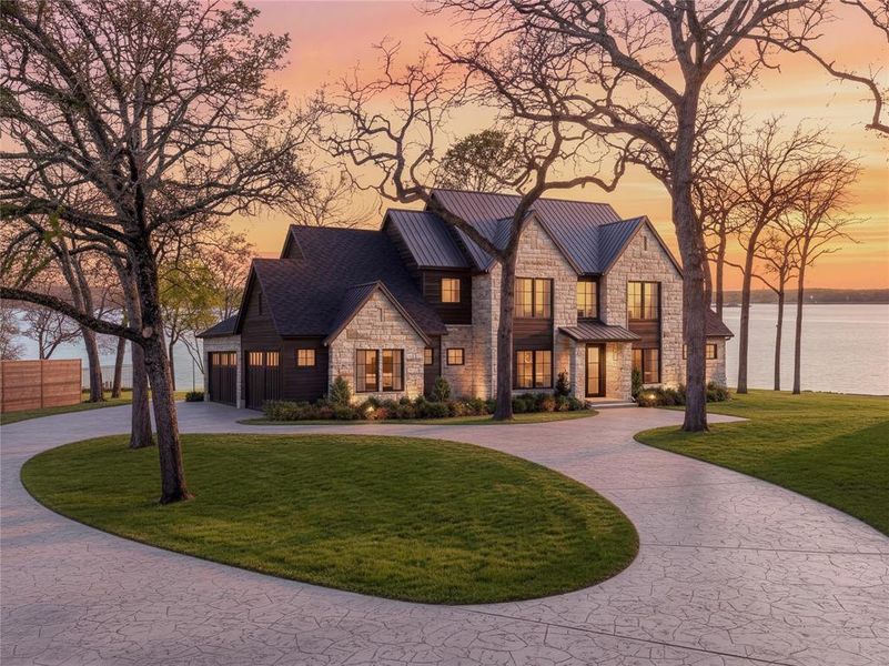 Front exterior of a new home in , Flower Mound, TX, highlighting curb appeal (Image 1). Front exterior of a new home in , Flower Mound, TX, highlighting curb appeal (Image 1).