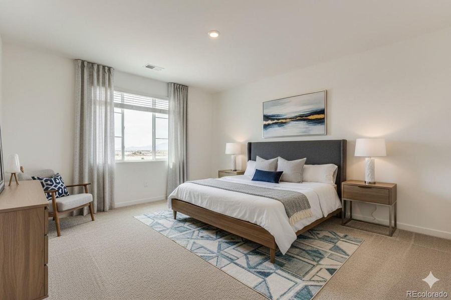 primary bed virtually staged