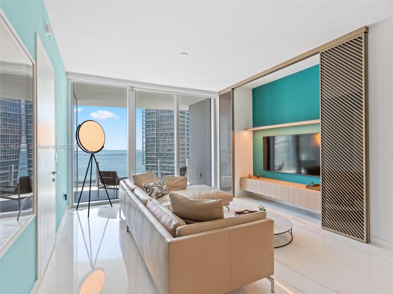 Furnished interior view inside a new home in , Miami (Image 51).