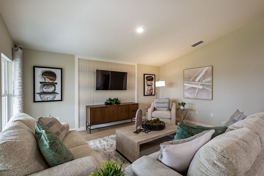Furnished interior view inside a new home in Crosswinds, Haines City (Image 7). Furnished interior view inside a new home in Crosswinds, Haines City (Image 7).