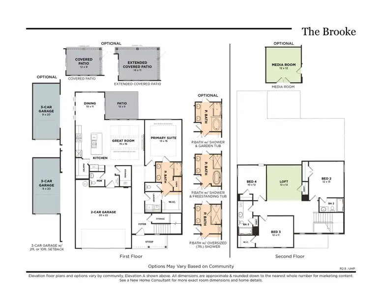 The Brooke with Gourmet Kitchen & Optional 3-Car Garage (R2.5) The Brooke with Gourmet Kitchen & Optional 3-Car Garage (R2.5)